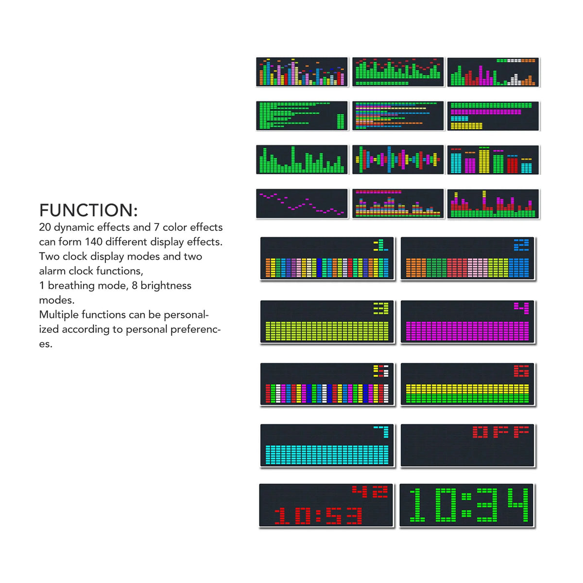 Music Spectrum Display 5V &ndash; Long Life And 7 Color Effects