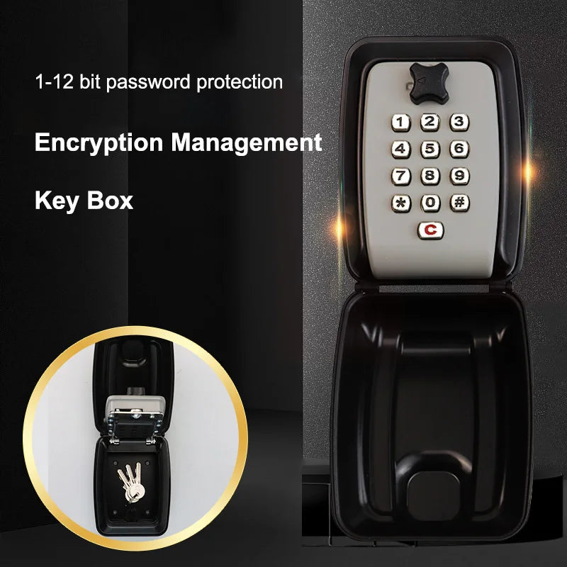 Creative Waterproof Hanging Key Box - 12 Digit Code Lock