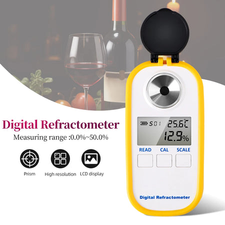 Precision Alcohol Refractometer ATC &ndash; One-Click Calibration For Grape Wine