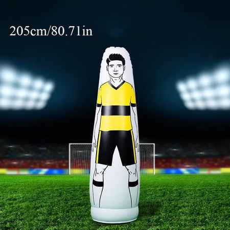 Soccer Inflatable Wall Training Dummy &ndash; Ideal Free Kick Training Aid yellow--2.05m