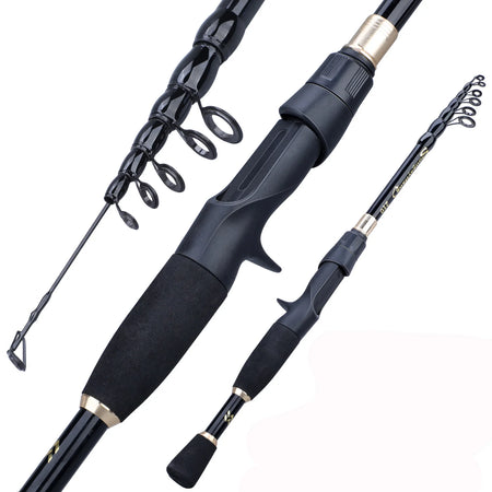 Sougayilang Telescopic Fishing Rod - Ultralight Carbon Fiber Spinning/Casting