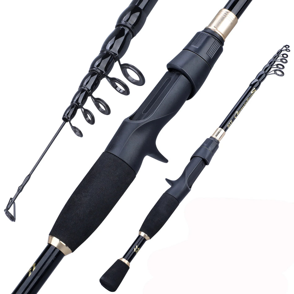 Sougayilang Telescopic Fishing Rod - Ultralight Carbon Fiber Spinning/Casting