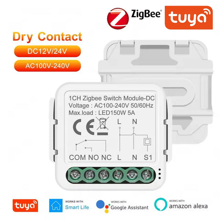 Tuya Wifi Dry Switch Zigbee Module &ndash; Works With Alexa