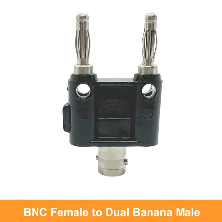 BNC to Banana Plug Splitter &ndash; Dual Female Socket Adapter BNCK-2BananaJ x1