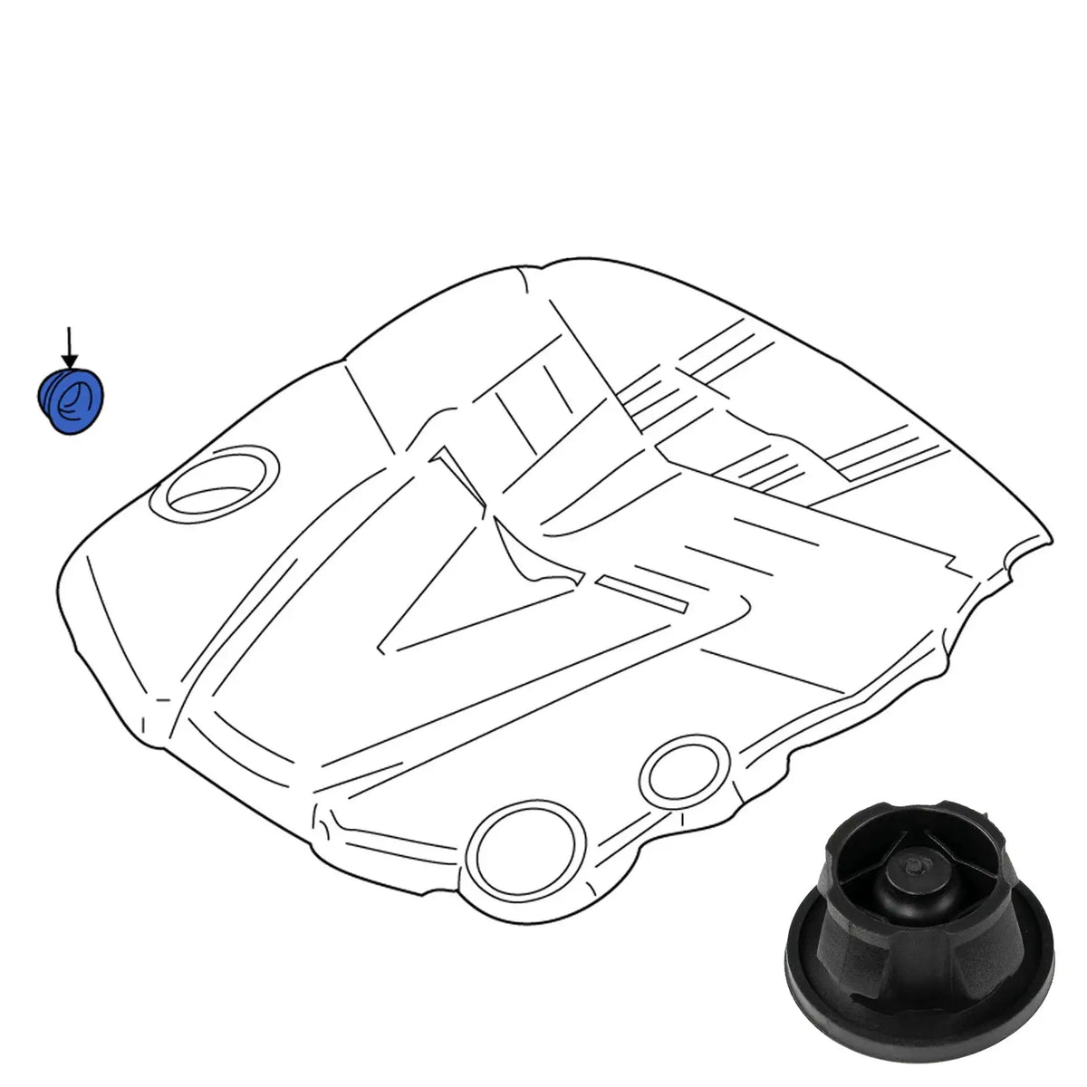 5x Car Engine Covers Rubber Mat For Mercedes Benz Engine Cover Trim Rubber Mounting Grommet Bung Absorber Accessories 6420940785 by InterCyprus Trading Ltd