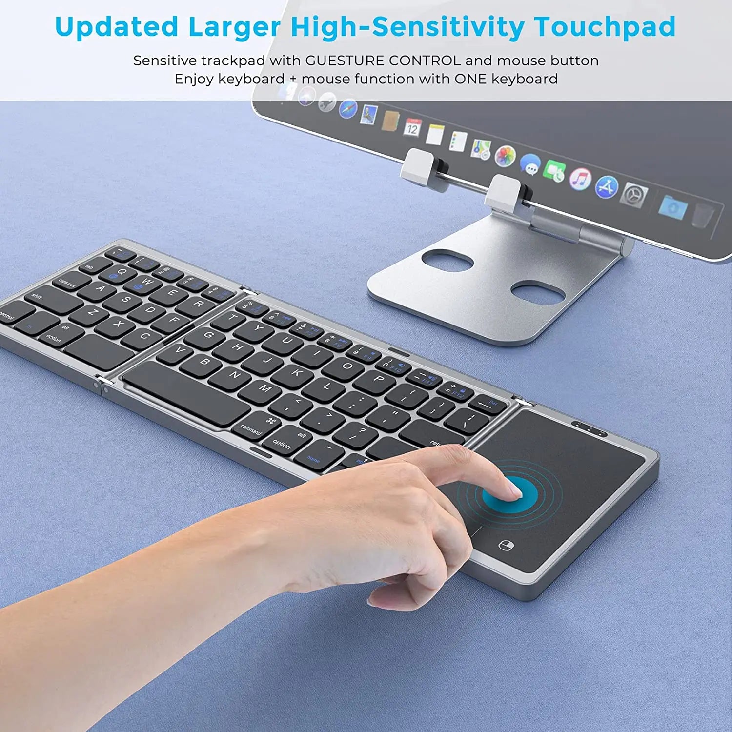 Seenda Foldable Wireless Bluetooth Keyboard &ndash; Rechargeable