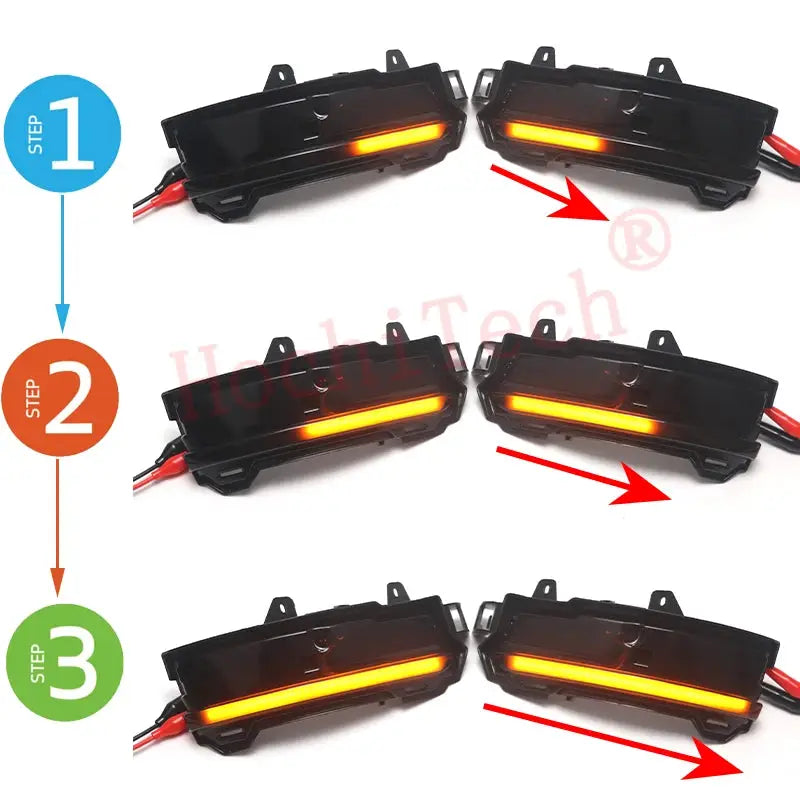 For Land Rover Discovery L550 Range Evoque L538 L560 2x Dynamic Blinker LED Turn Signal Light Indicator Side Mirror Lamp by InterCyprus Trading Ltd