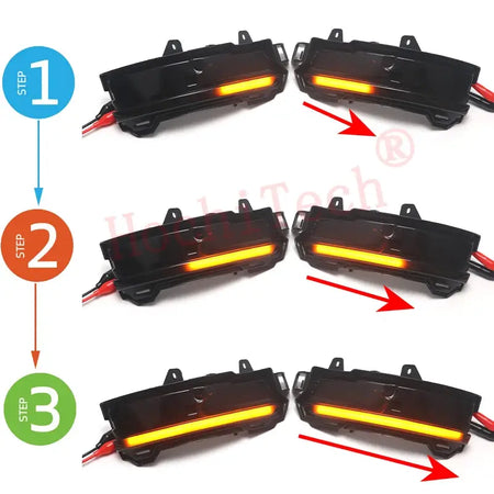 For Land Rover Discovery L550 Range Evoque L538 L560 2x Dynamic Blinker LED Turn Signal Light Indicator Side Mirror Lamp by InterCyprus Trading Ltd