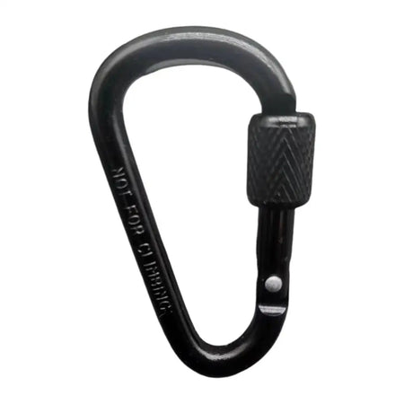 Outdoor Climbing Carabiner D Shaped Paracord Tensioner Key Chain Clip Aluminum Alloy Guylines Tensioner Camp Mountaineering Hook Black / CN (Origin)