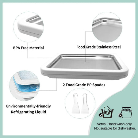 Ice Cream Maker Pan &ndash; Multifunctional Plate With Scrapers