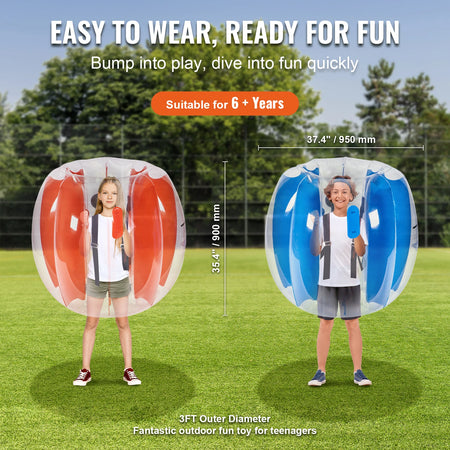 SucceBuy 2 Pack Inflatable Bumper Balls &ndash; Durable PVC