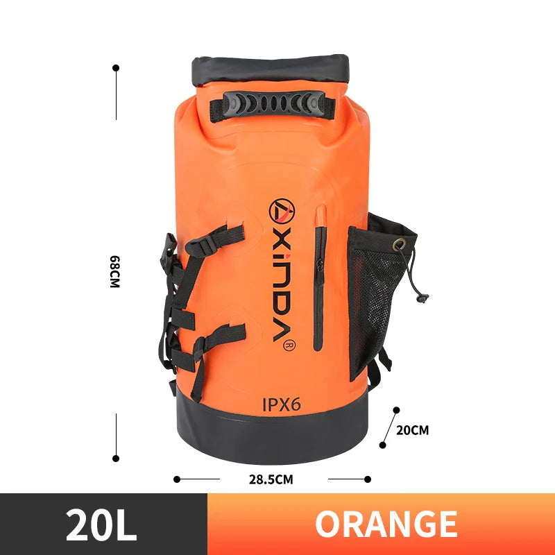 Xinda Outdoor Mountain Stream Bag &ndash; Compact Waterproof Pack 20L Orange