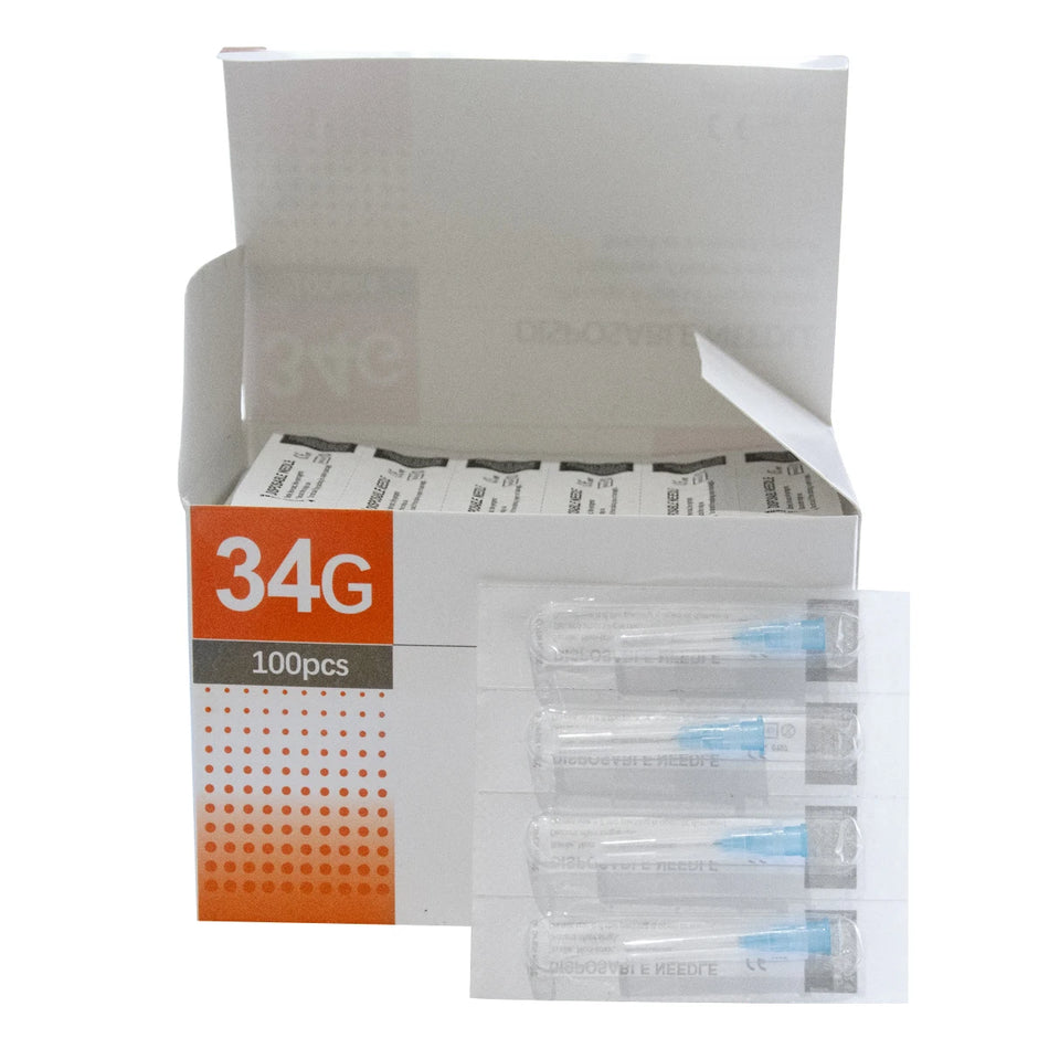 Juego de Agujas para Tatuaje 34G 1.5mm 2.5mm 4mm para Herramientas de Mano de Belleza y Seguridad