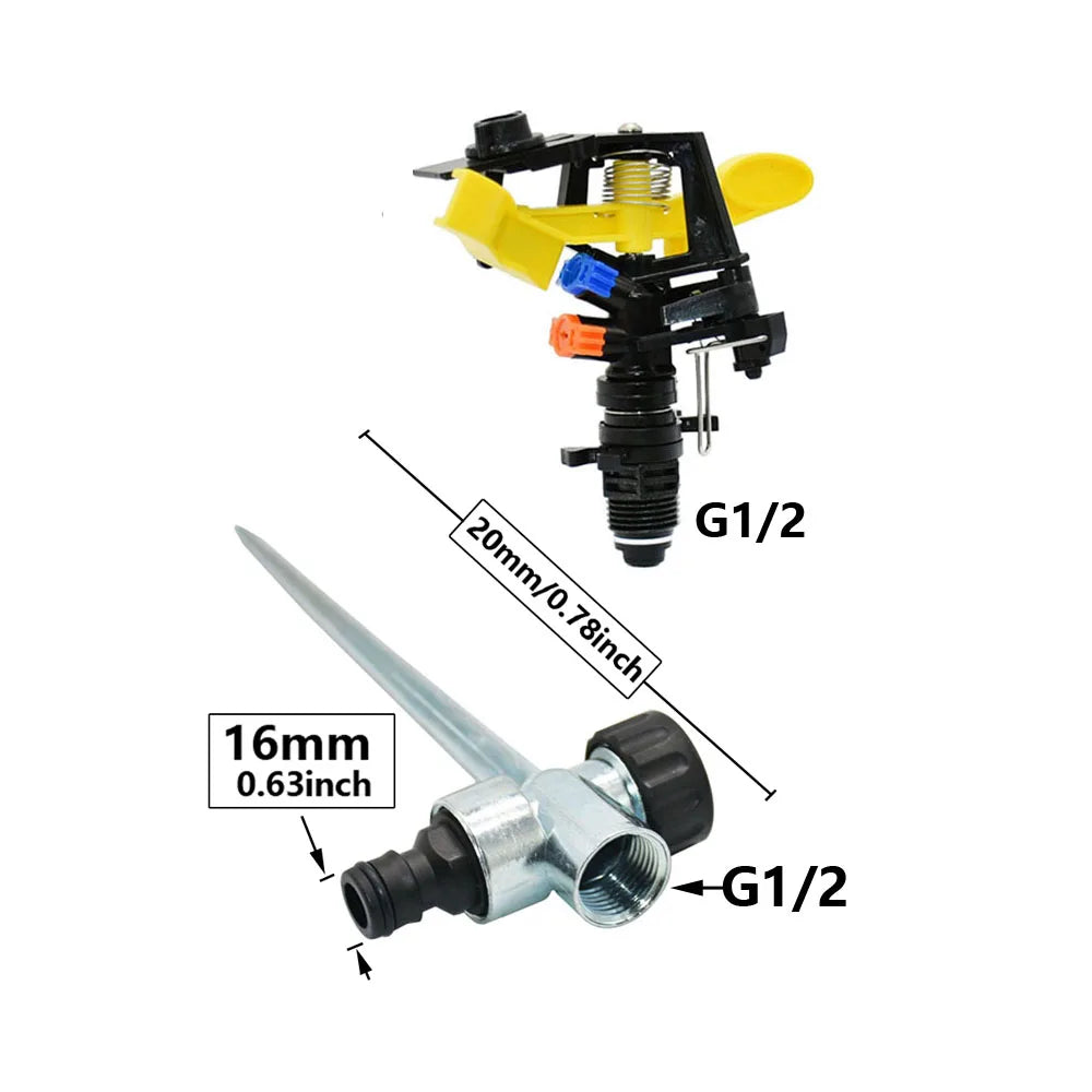 360 Degree Rotating Jet Sprinklers | Double Outlet Rocker Nozzles for Efficient Garden Irrigation G