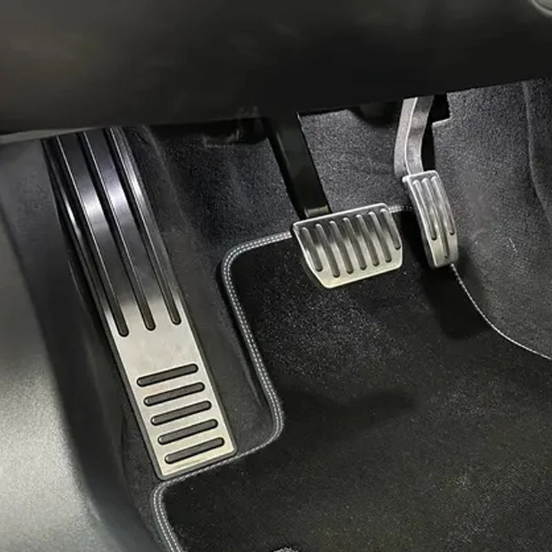 Fodpedaler til Tesla Model X og Model S Rustfrit Stål med Skridsikker Gummi Greb