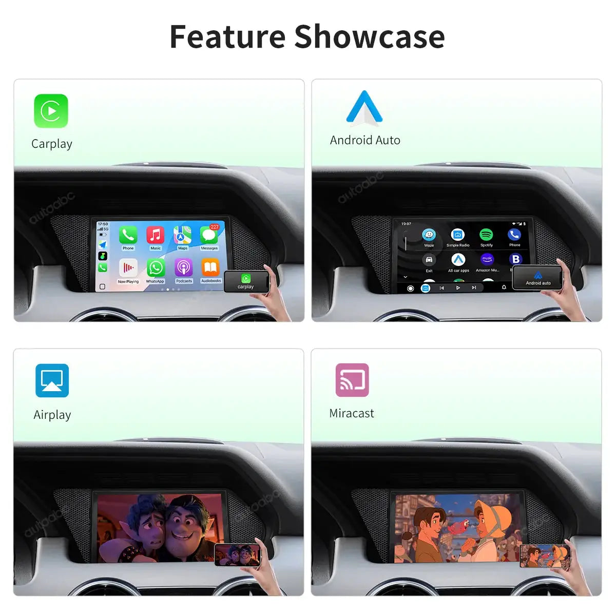 7" Multime Touch Screen Wireless CarPlay Android Auto Car Radio For Mercedes Benz GLK X204 NTG4.0/4.5 2008-2013 with BT Airplay by InterCyprus Trading Ltd