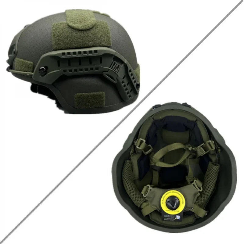 UHMWPE MICH2000 High Cut Ballistic Helmet - ISO NIJ IIIA