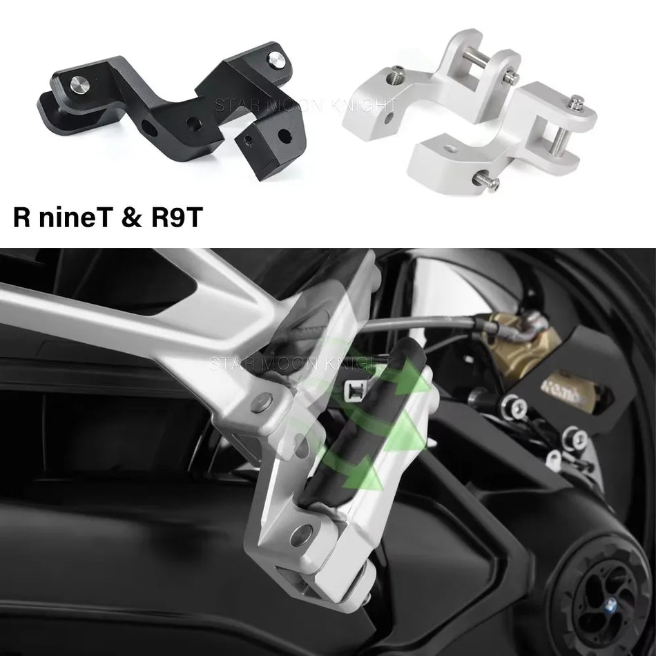 BMW R Nine T passagerarfotstöd sänkning fotstöd, aluminiumkonstruktion, hållbar, enkel installation