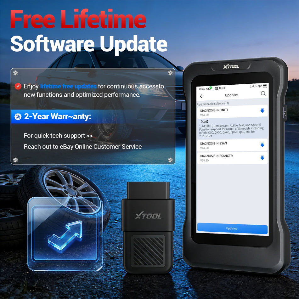 Scanner de Programação TPMS XTOOL TP300 com 8 Reinicializações e Atualizações Vitalícias