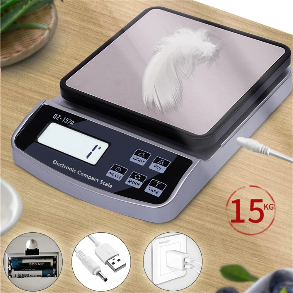 Waterproof Kitchen Scale 15KG/3KG