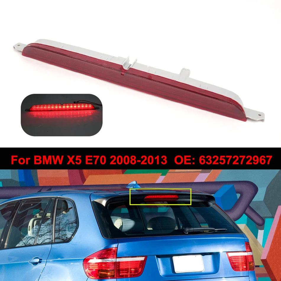 Brake Light Red LED High Mount for BMW X5 E70 2008 to 2013 Replacement Signal Lamp Unit