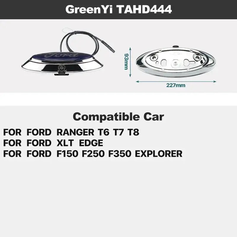 Dynamic Trajectory AHD Trunk Handle Camera For Ford Focus MK2 MK3 Mondeo Ranger Explorer C-Max Kuga Fiesta Fusion Backup Cam by InterCyprus Trading Ltd