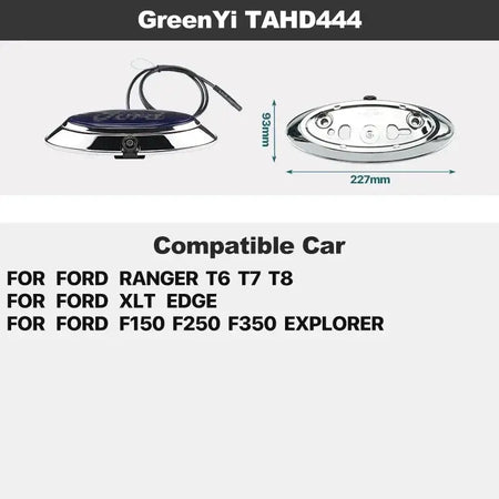Dynamic Trajectory AHD Trunk Handle Camera For Ford Focus MK2 MK3 Mondeo Ranger Explorer C-Max Kuga Fiesta Fusion Backup Cam by InterCyprus Trading Ltd