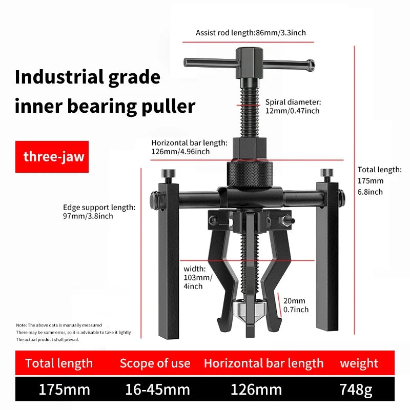 3-Claw Bearing Puller &ndash; Versatile Inner Gear Extractor 1pcs