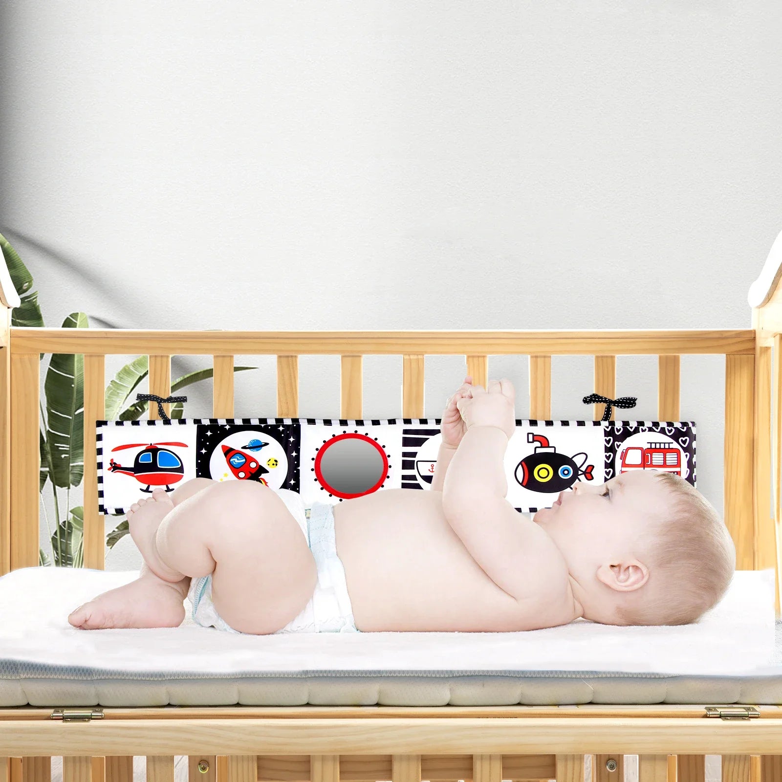 Baby Bedside Cloth Book &ndash; Develops Visual Ability for Newborns