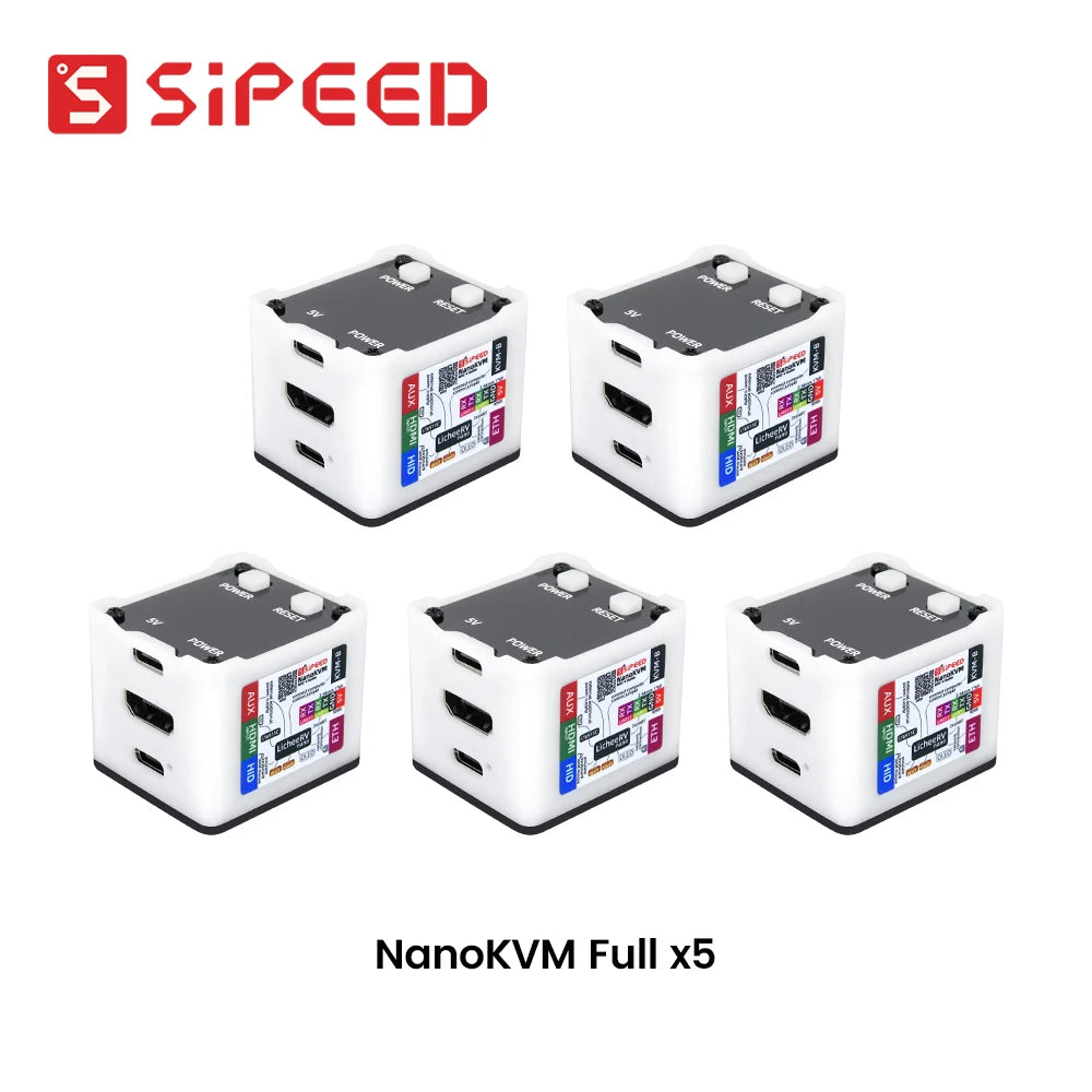 Sipeed NanoKVM PiKVM Mini: Remote Control for Raspberry Pi Full 5pcs White