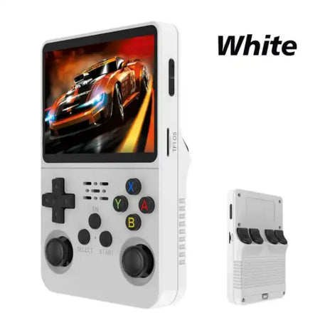 R36S Retro Handheld Video Game Console - 3.5" IPS Screen, 64GB, Arkos System WHITE / 64G
