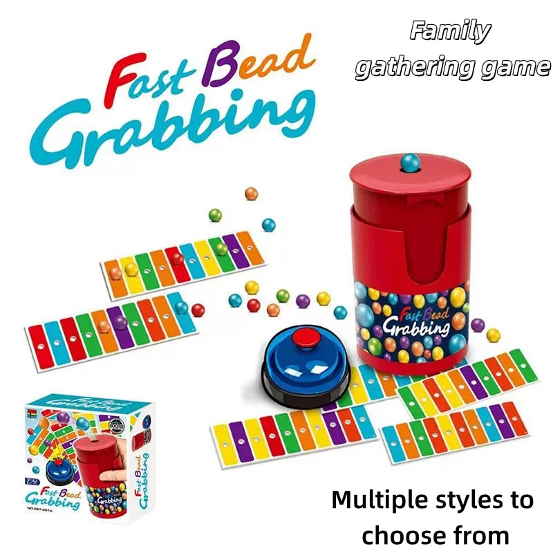 Fast Bead Grabbing Board Game With Bells For Family Fun