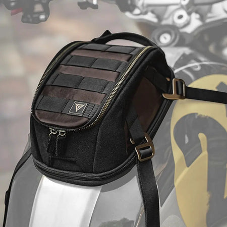 Expandable Universal Iron Material Magnetic Tank Bag Motorcycle Tank Bag Travel Front Bag Handbag Toolkit Front Bag by InterCyprus Trading Ltd