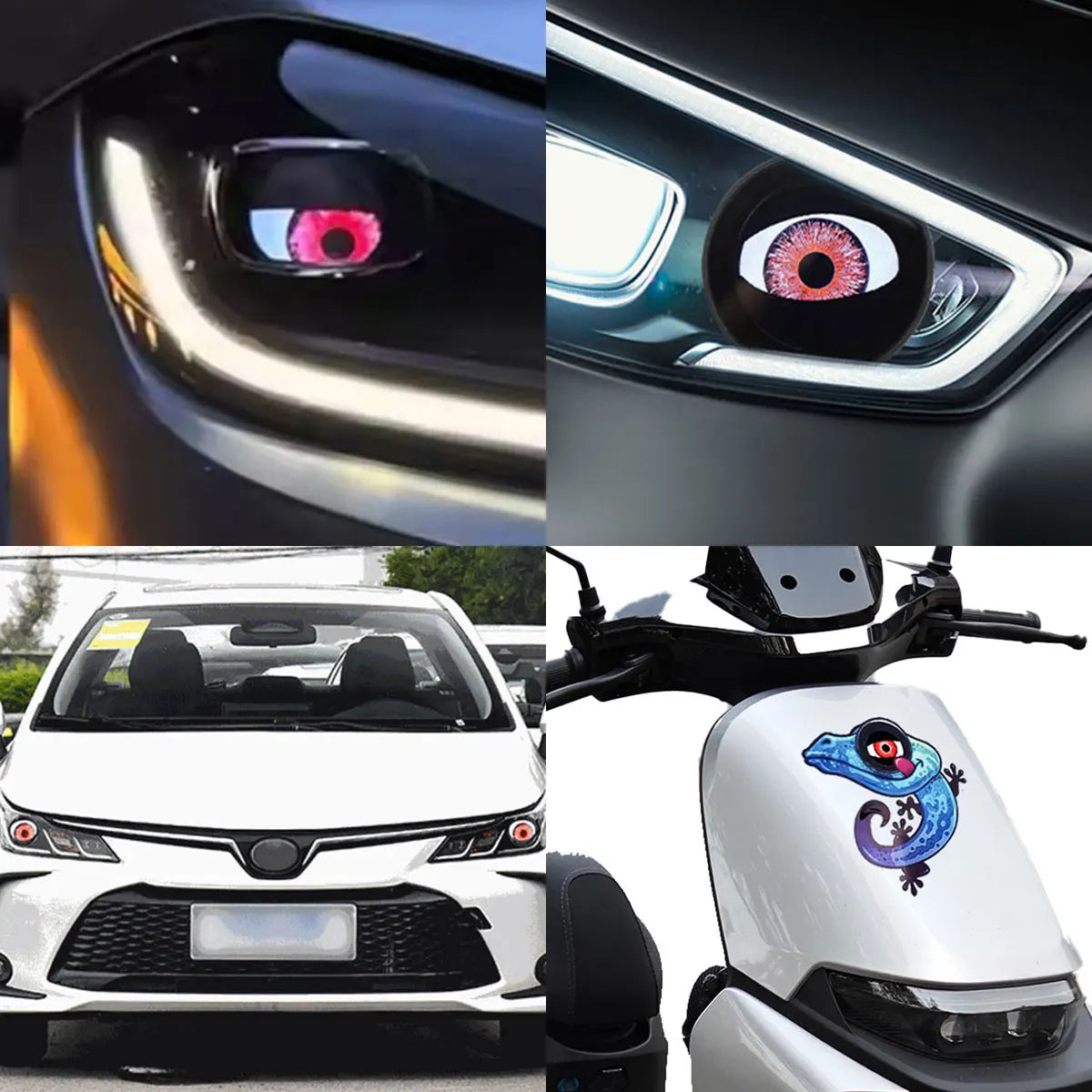 Motorcycle Dynamic Devil Eyes LED Lights &ndash; Remote Control Customization
