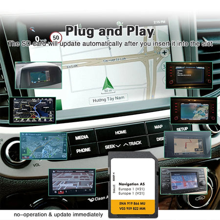 V21 AS Europe Sat Nav SD Card 32GB Navi &ndash; Europe Maps