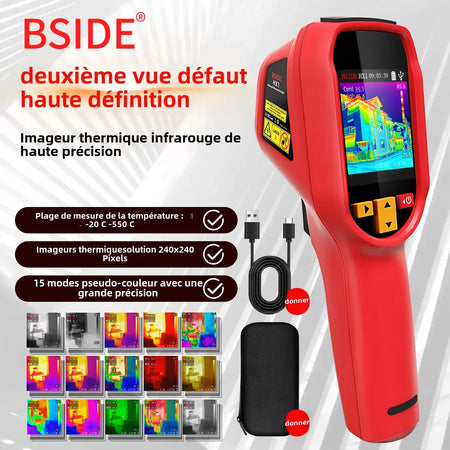 BSIDE HX1 240x240 Infrared Thermal Imaging Camera for PCB and Pipeline Inspection