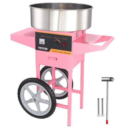 1000W Electric Cotton Candy Machine With Cart Pink with Cart / GERMANY