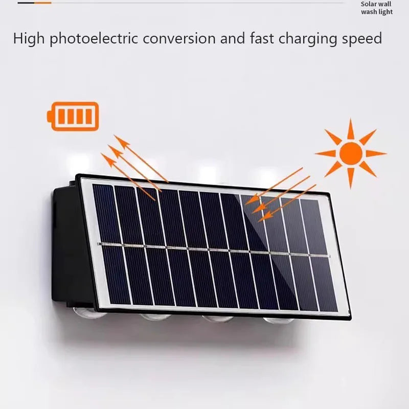 Outdoor Floodlight 4/6/8LED Solar Wall Lamp &ndash; Weatherproof