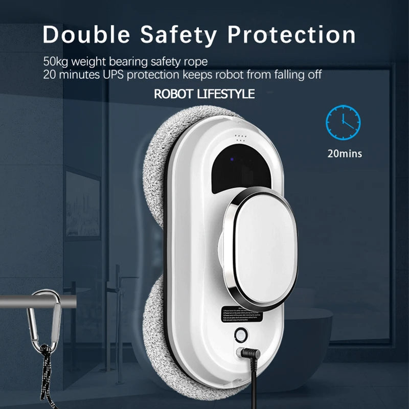 Robot Window Cleaner 90W Remote Auto Glass Washing