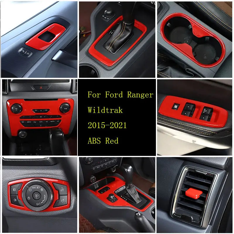 Adesivo rosso ABS per volante Ford Ranger Wildtrak