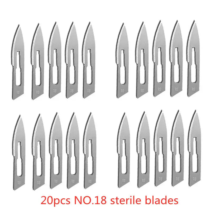Sterile Carbon Steel Surgical Blades &ndash; Precision Cutting 20pcs NO.18