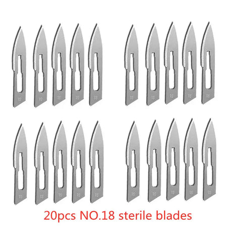Sterile Carbon Steel Surgical Blades &ndash; Precision Cutting 20pcs NO.18