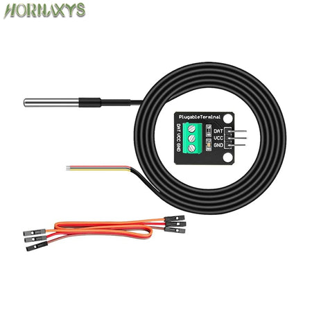 DS18B20 Temperature Sensor Module Kit &ndash; Waterproof Stainless Steel Probe 2M 3P line module