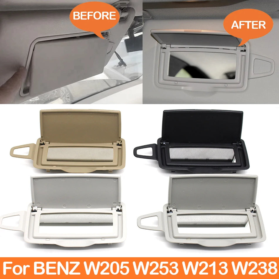 Mercedes-Benz Sun Visor Glass Cover with Mirror Panel for C, E, GLC