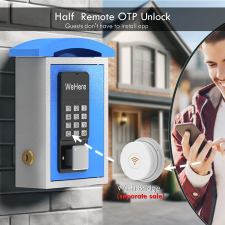 KB521 Password Smart Key Lock Box Wall Mount &ndash; Four Unlocks With W100 gateway