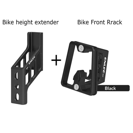 ENLEE Folding Bicycle Front Bag Raised Base Aluminum Alloy Front Carrier Mount Adapter Raiser For Dahon Brompton Winter Cycling by InterCyprus Trading Ltd