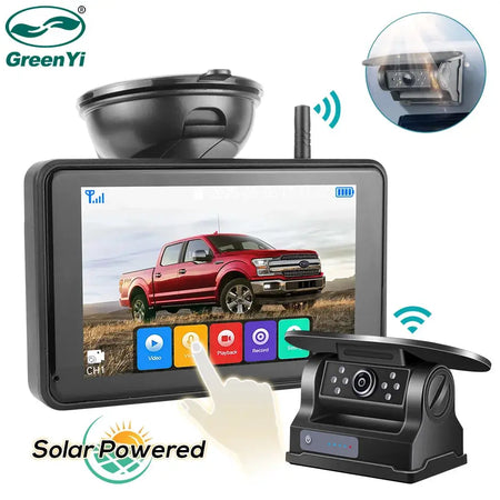Wireless Solar Backup Camera With 5 Inch Monitor For Trucks Trailers Rv by InterCyprus Trading Ltd