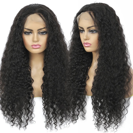 28 Inch Deep Wave Lace Front Wig - Human Hair with Pre-Plucked Hairline