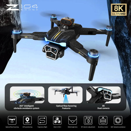 NEW Z104 Drone Professinal &ndash; 8K Optical Flow Hover HD