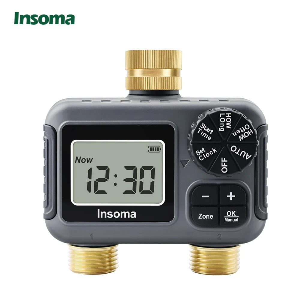 Insoma Smart Irrigation Watering System - Dual Outlets &amp; Automatic Timer